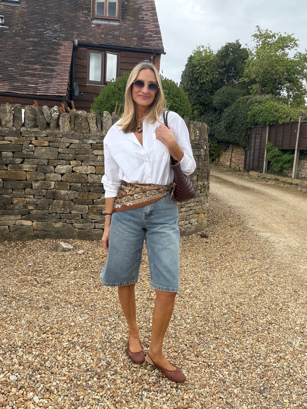 Denim Bermuda Shorts