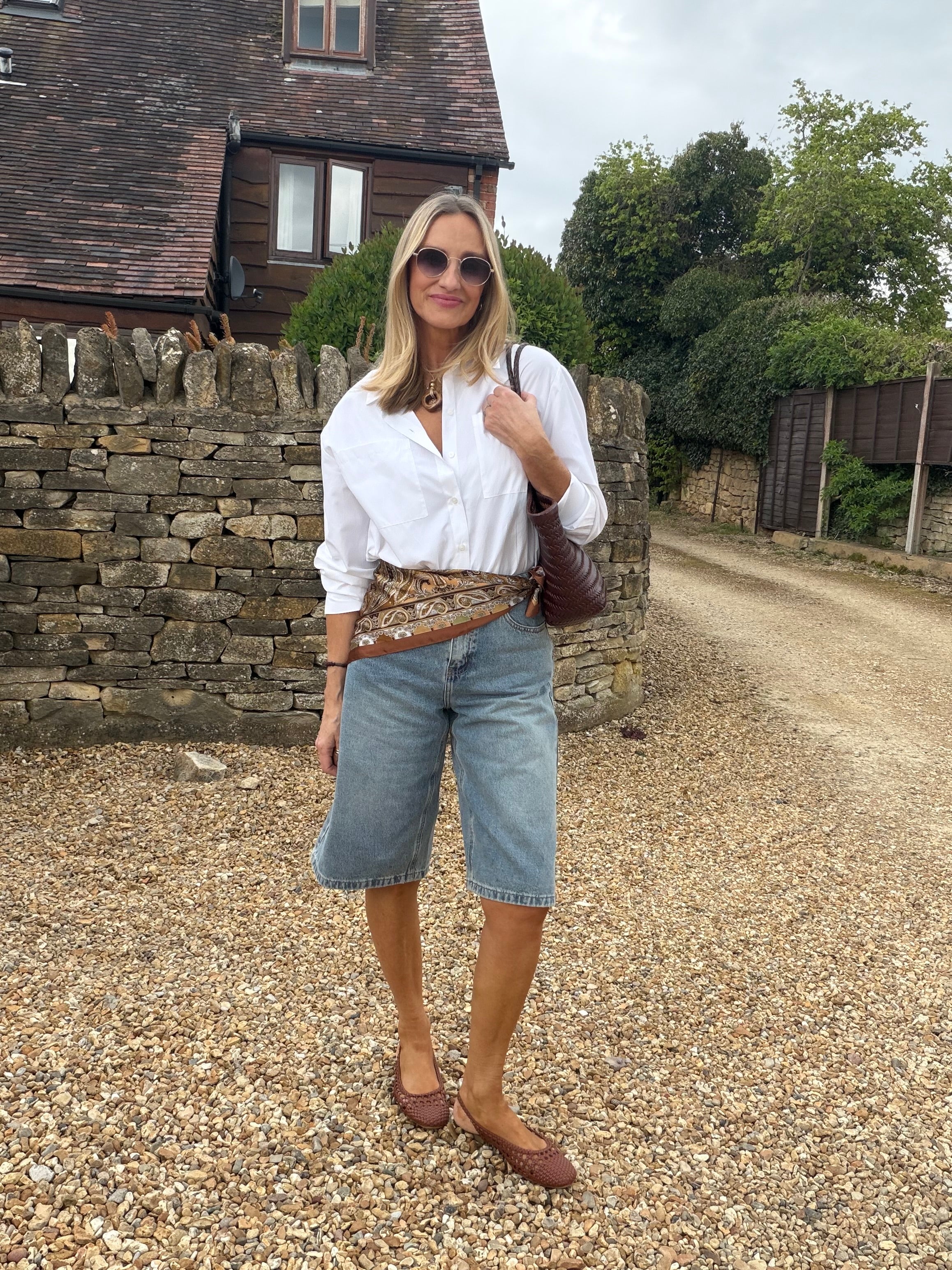 Denim Bermuda Shorts