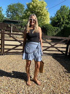 Boho Mini Wrap Skirt