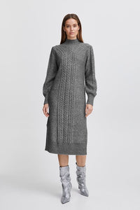 Grey Cable Knitted Dress