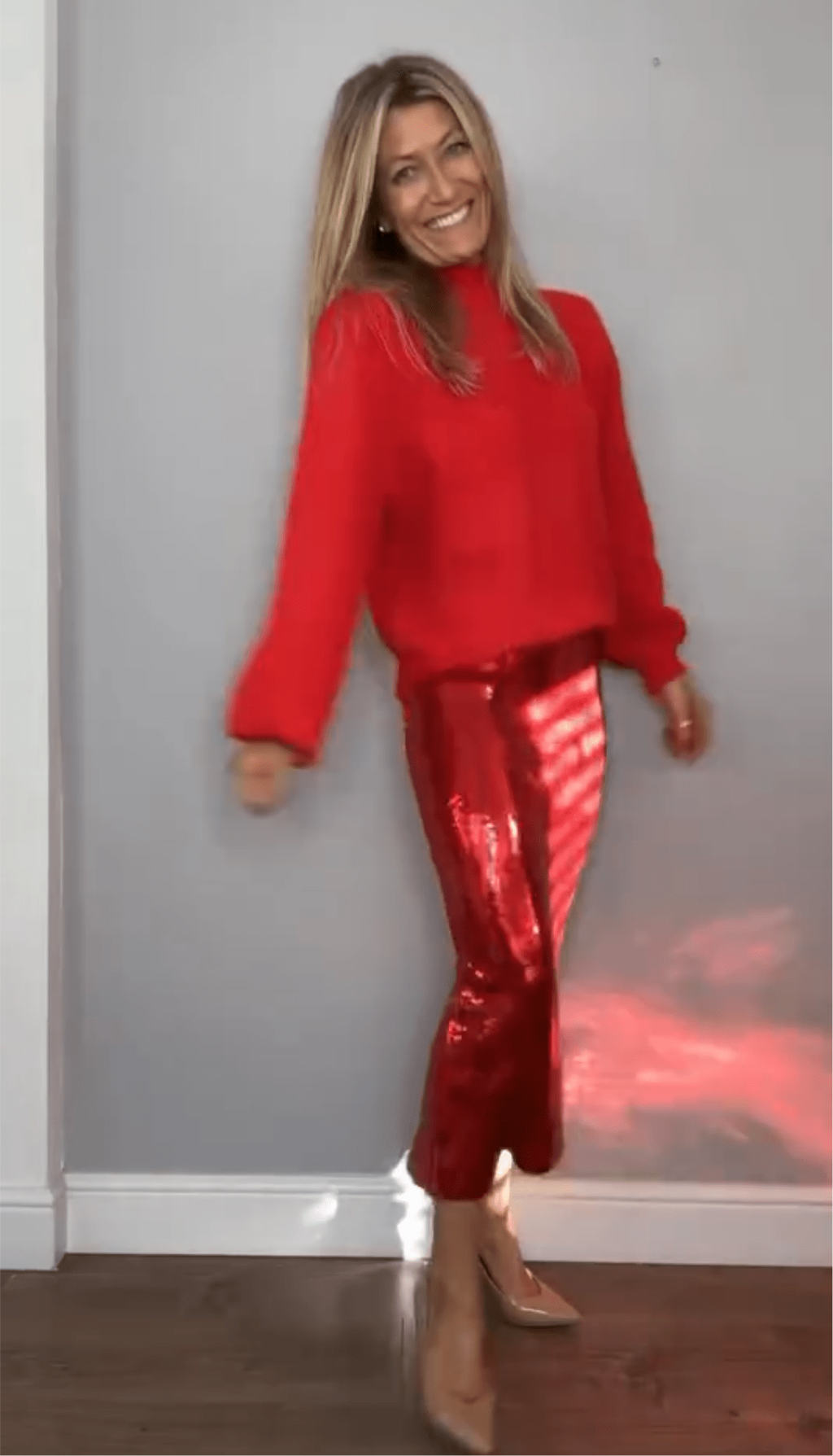 Red Sequin Skirt
