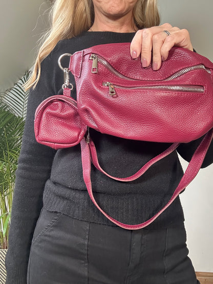 Small Leather Sling Bag With Purse
