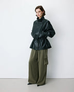 Oversized Faux Leather Jacket