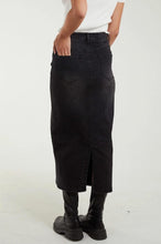 Load image into Gallery viewer, Black Denim Maxi Skirt
