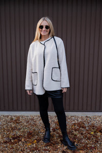 Boucle Blanket Stitch Jacket