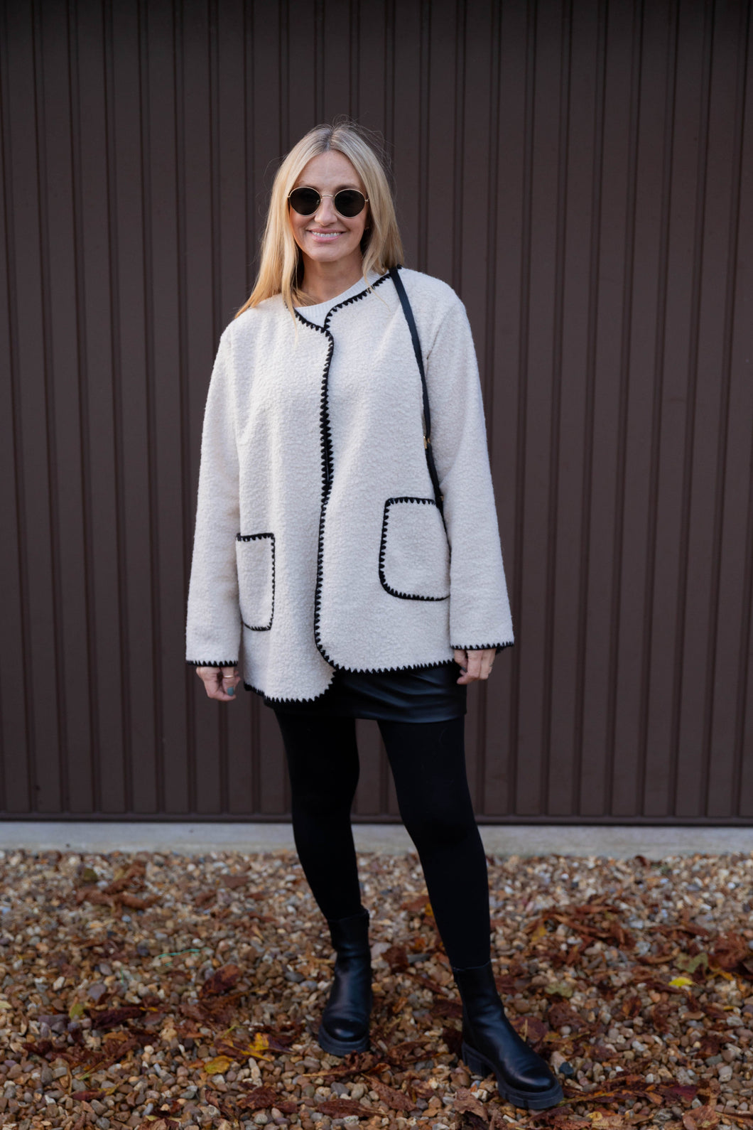 Boucle Blanket Stitch Jacket