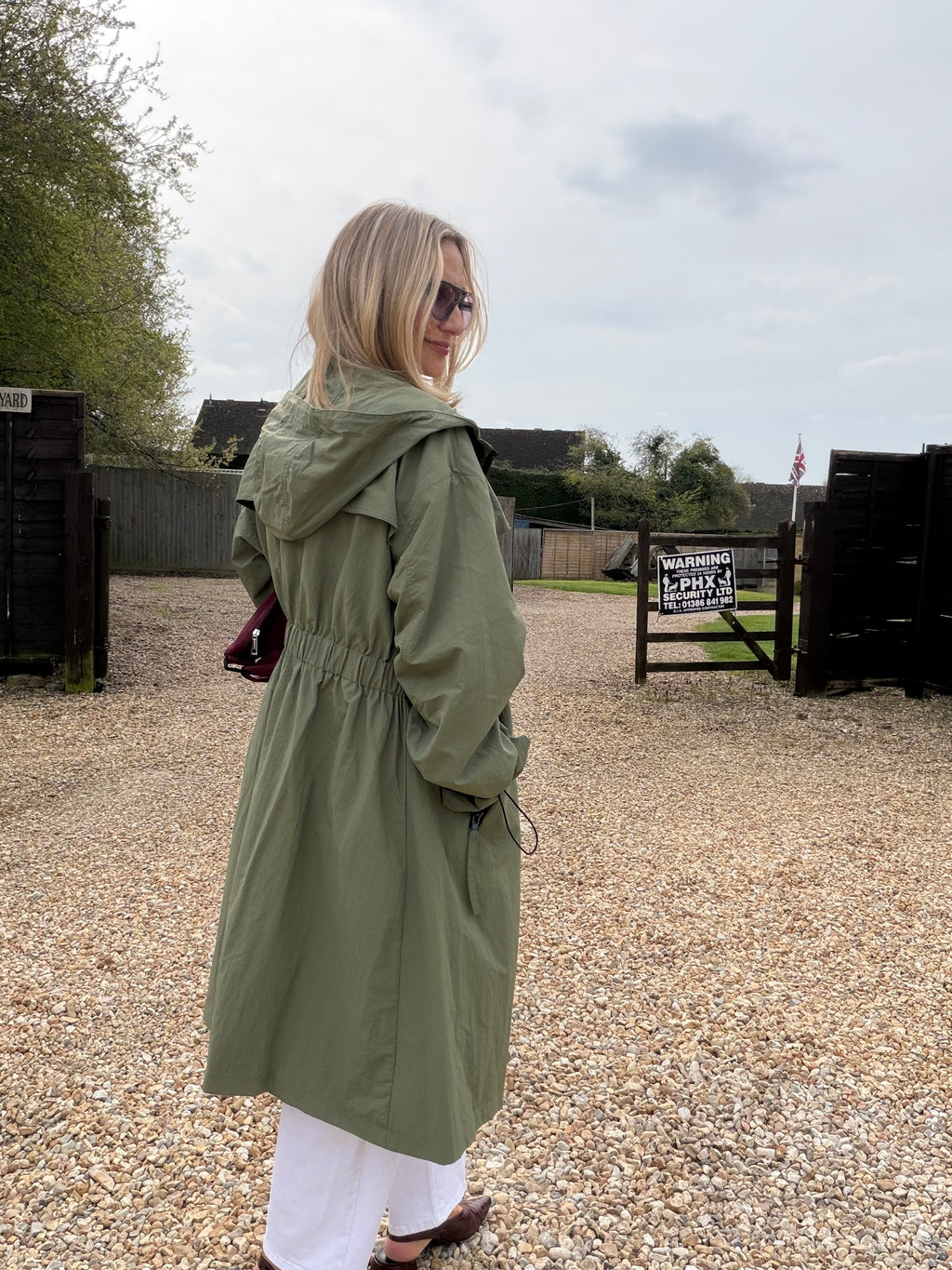 Khaki parka coat