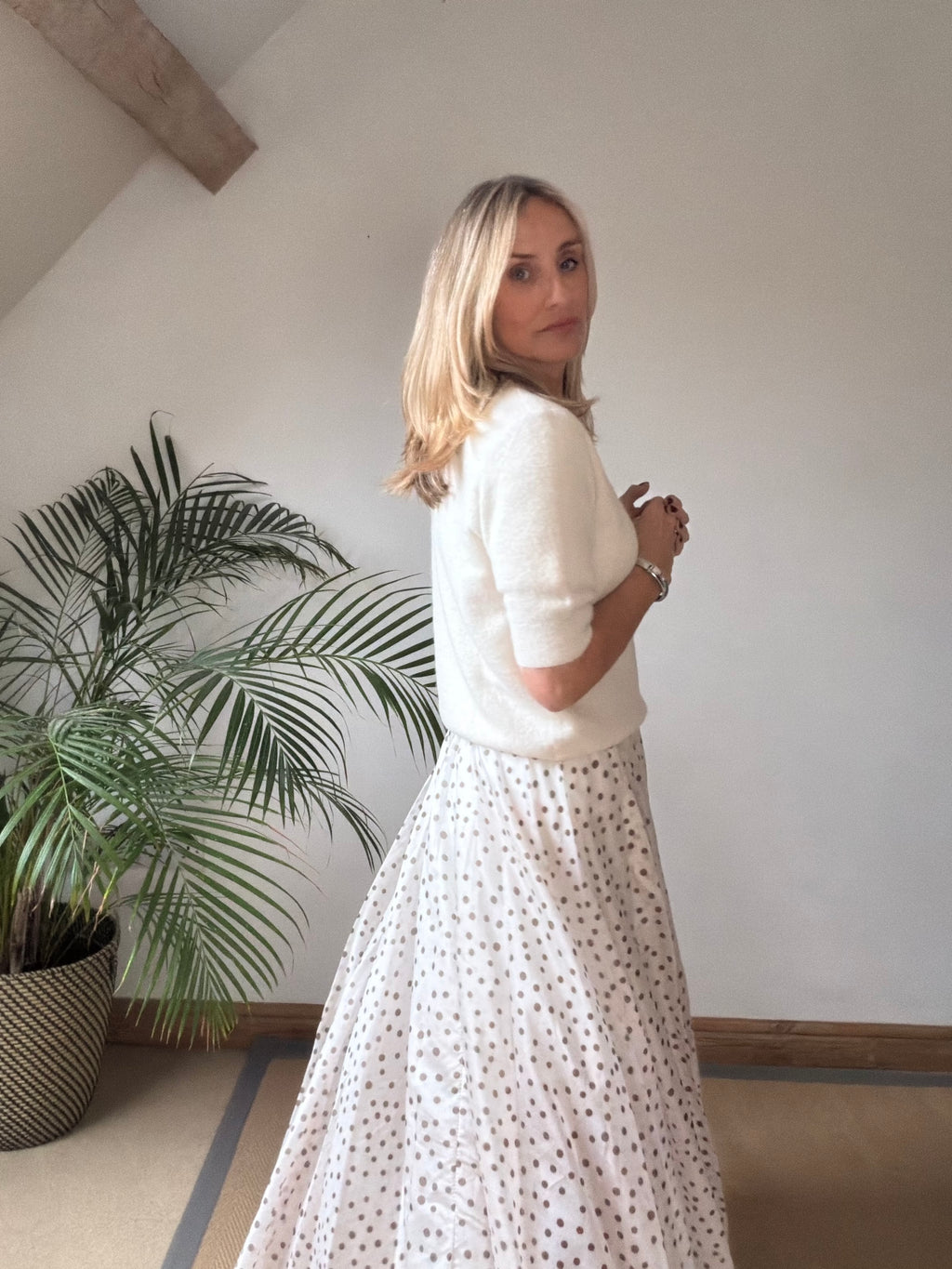 Polka Dot Maxi Skirt