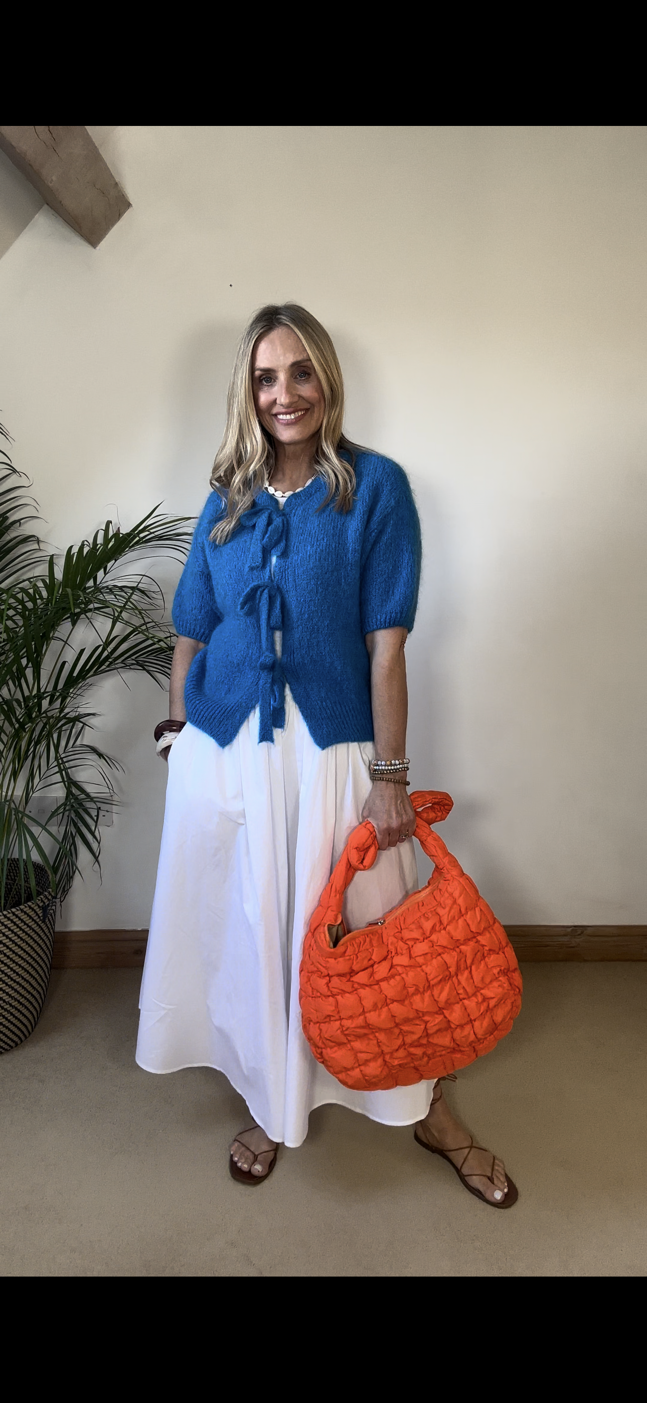 White Cotton Maxi Skirt