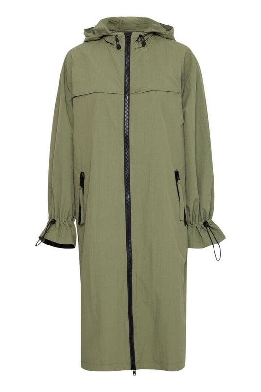 Khaki parka coat