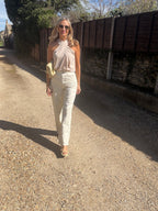 Broderie Anglaise Cream Jeans