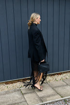 Fringed sequin skirt