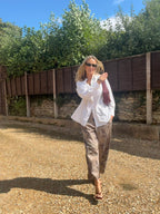Camo Barrel Leg Trousers