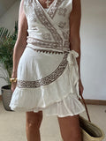 Boho Mini Wrap Skirt