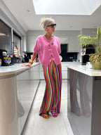 Tie Front Mohair Short Sleeve Cardigan