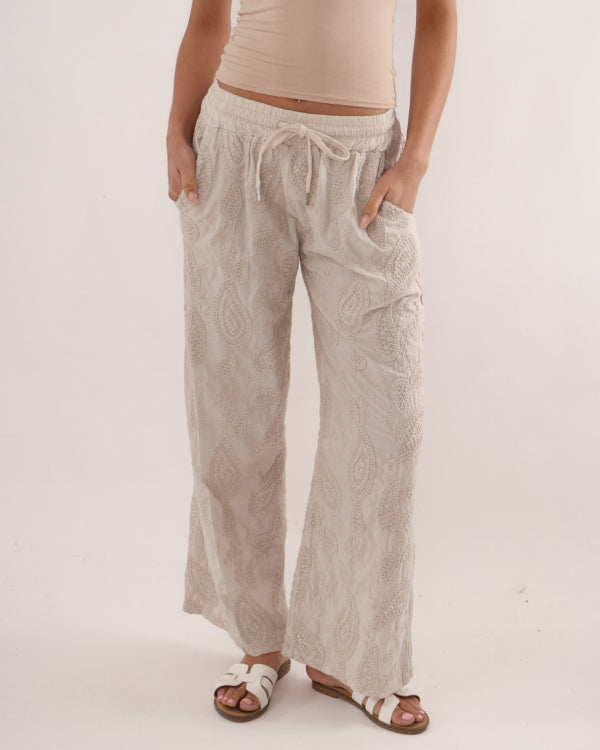 Paisley Cotton Trousers
