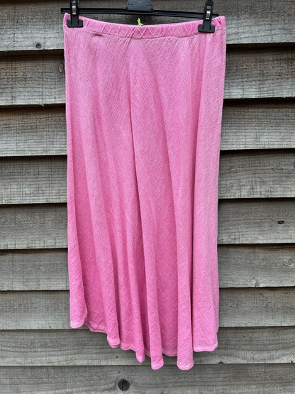 Linen mix slip skirt