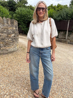 Round Neck Mohair Cardigan
