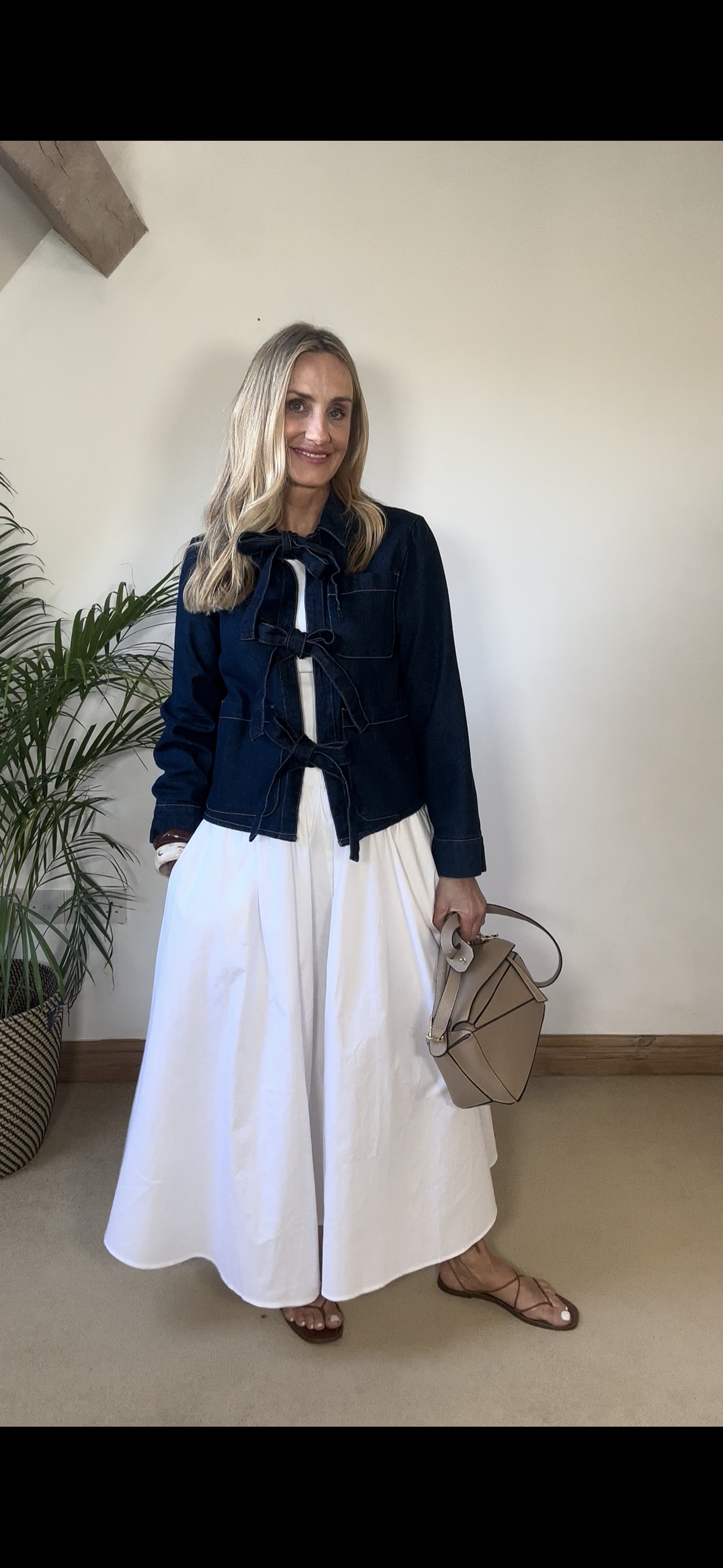 White Cotton Maxi Skirt