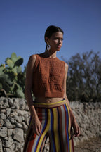 Boho Striped Knitted Pants