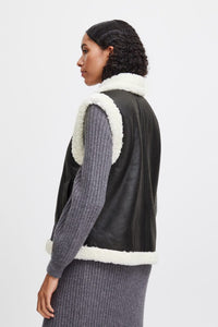 Shearling Waistcoat - Black
