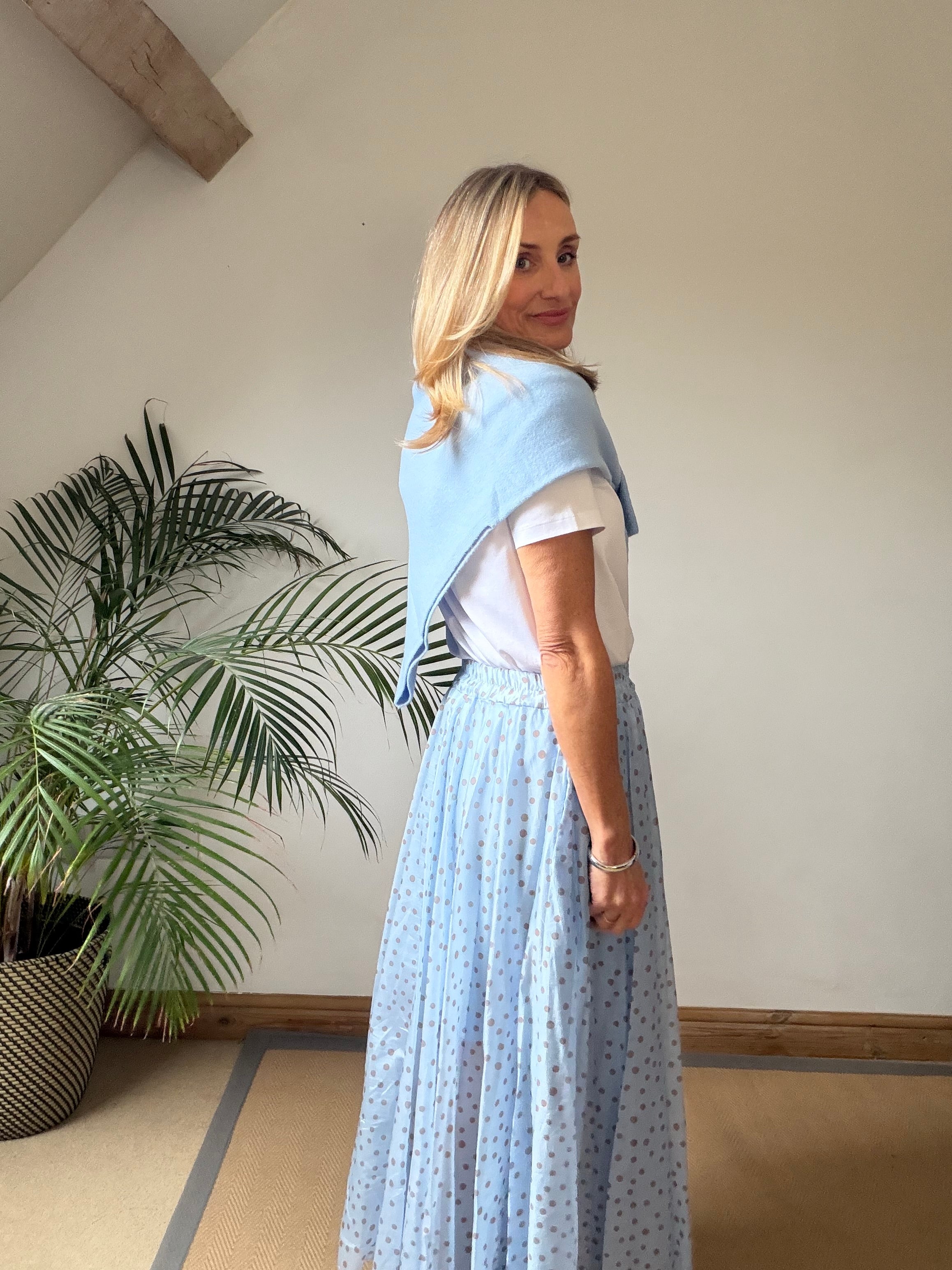 Polka Dot Maxi Skirt