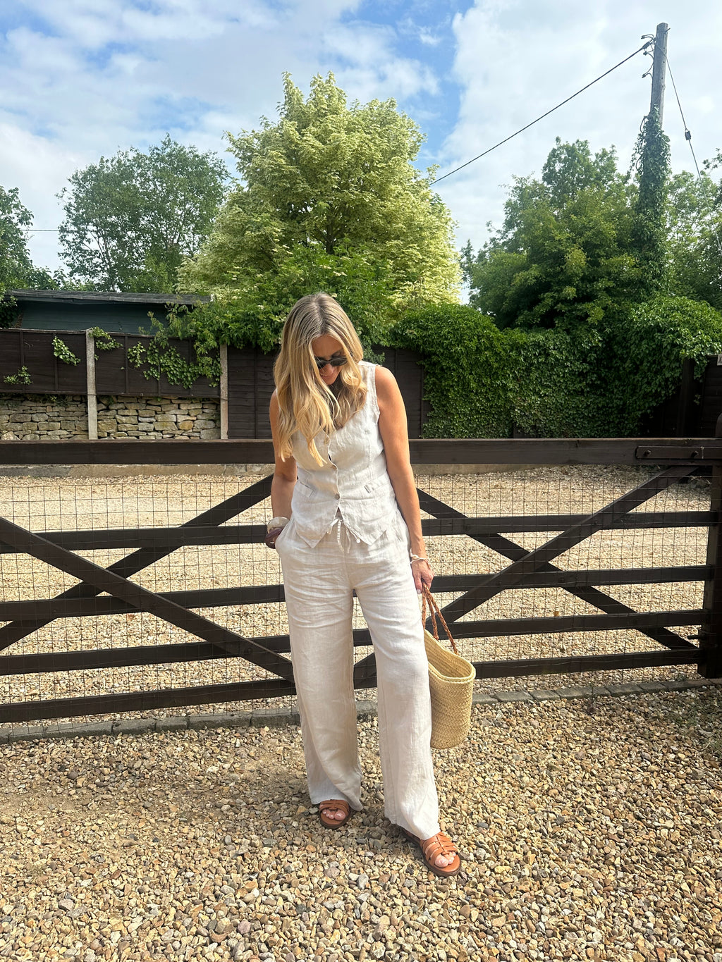 Wide Leg Linen Pants