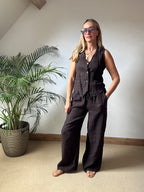 Wide Leg Linen Pants