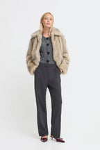 Oatmeal Short Fur Jacket