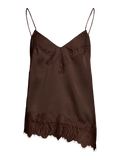 Asymmetric Satin and Lace Cami