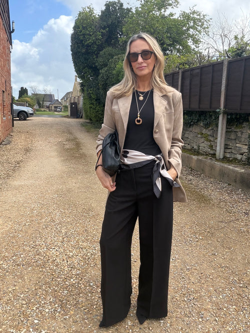 Black Wide Leg Trousers