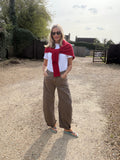 Khaki Barrel Jeans