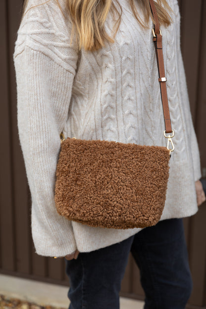 Faux Shearling Handbag