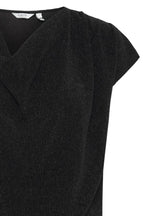 Glitter Cowl Neck T Shirt