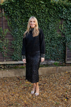 Load image into Gallery viewer, Sequin Pencil Skirt - Black
