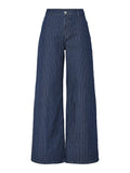 Wide Leg Pinstripe Jeans
