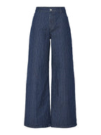 Wide Leg Pinstripe Jeans
