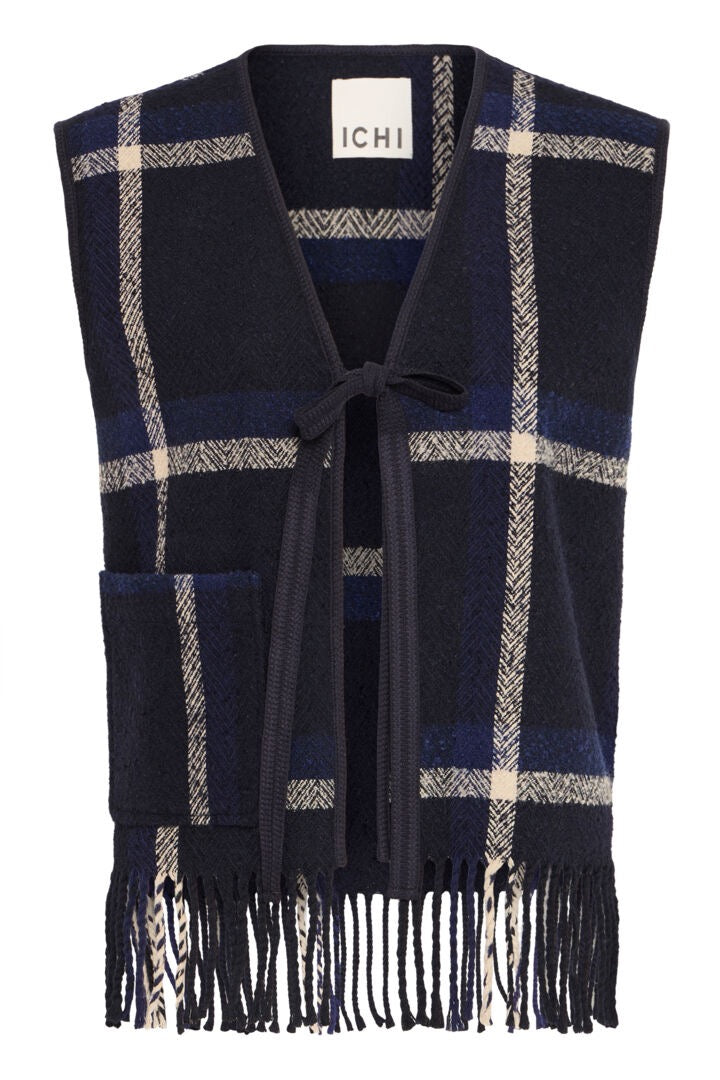 Check Tassle Waistcoat