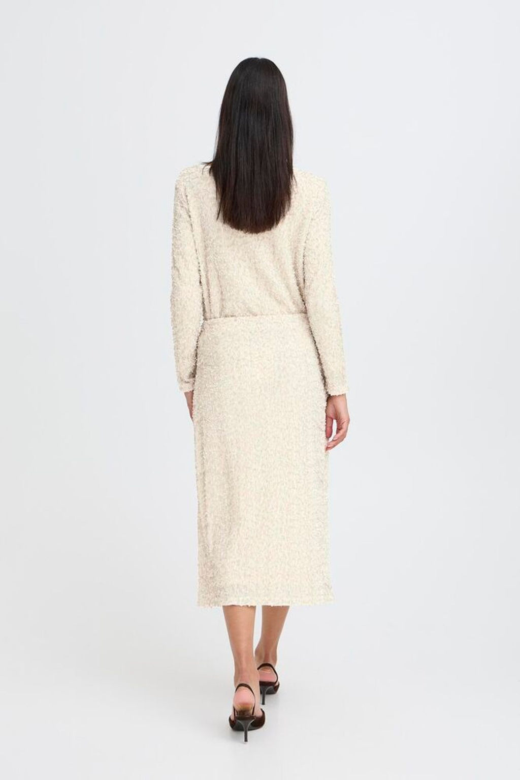 Oatmeal Sequin Skirt