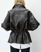 Oversized Faux Leather Jacket