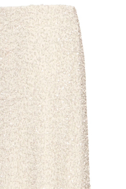 Cream Sequin Skirt