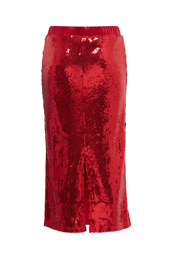 Red Sequin Skirt