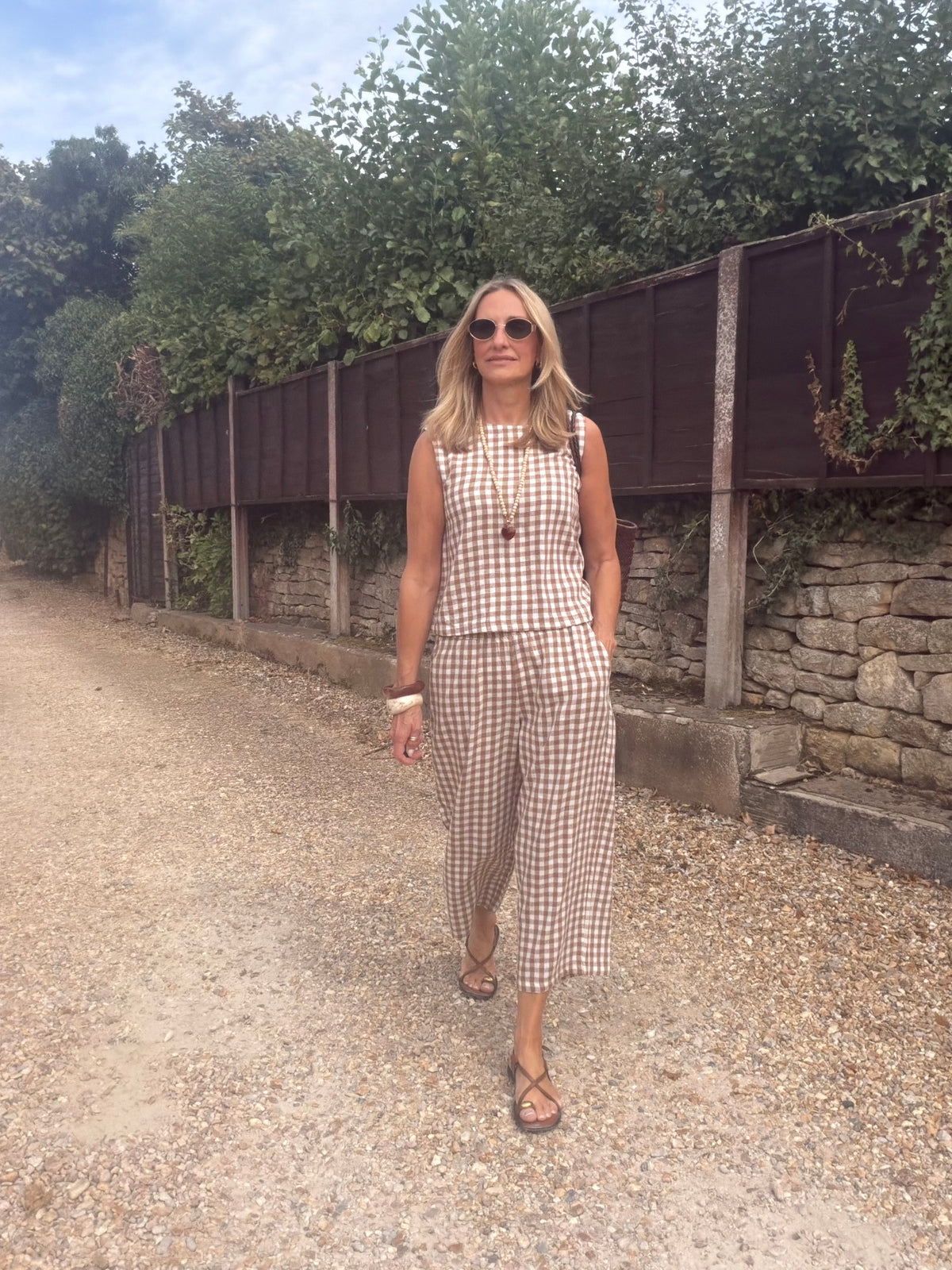 Gingham Linen co-ord