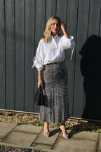 White Shirt With Bow Tie Sleeves