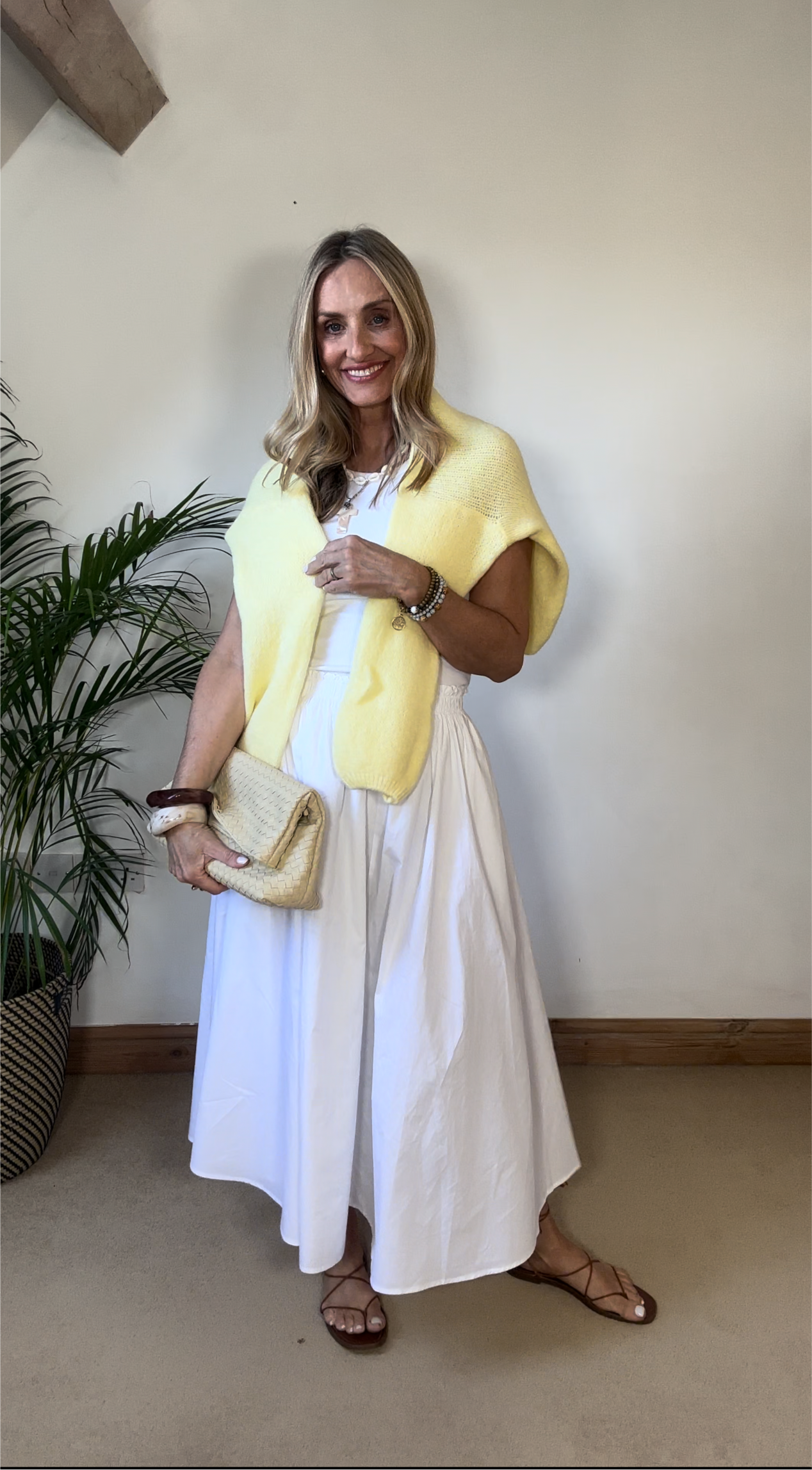 White Cotton Maxi Skirt