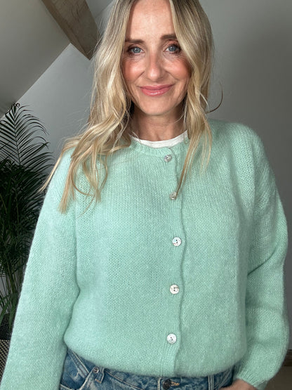 Round Neck Mohair Cardigan PRE ORDER