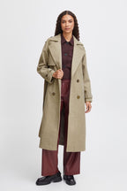 Trench Style Coat - Sepia
