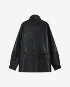 Oversized Faux Leather Jacket