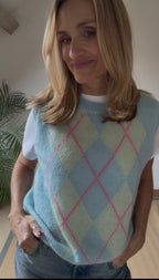 Argyle Mohair Tank Top