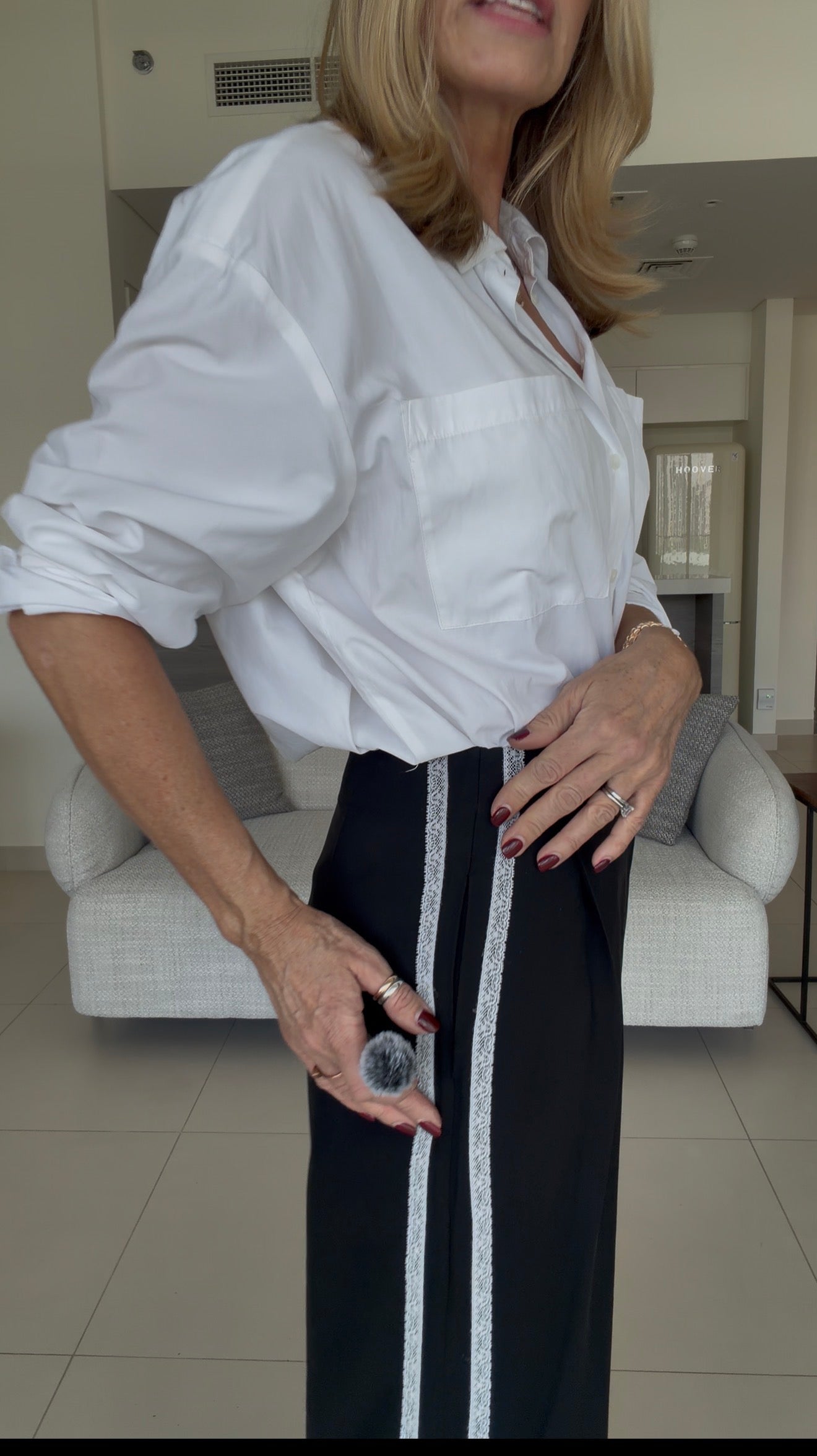 Lace Side Stripe Trousers